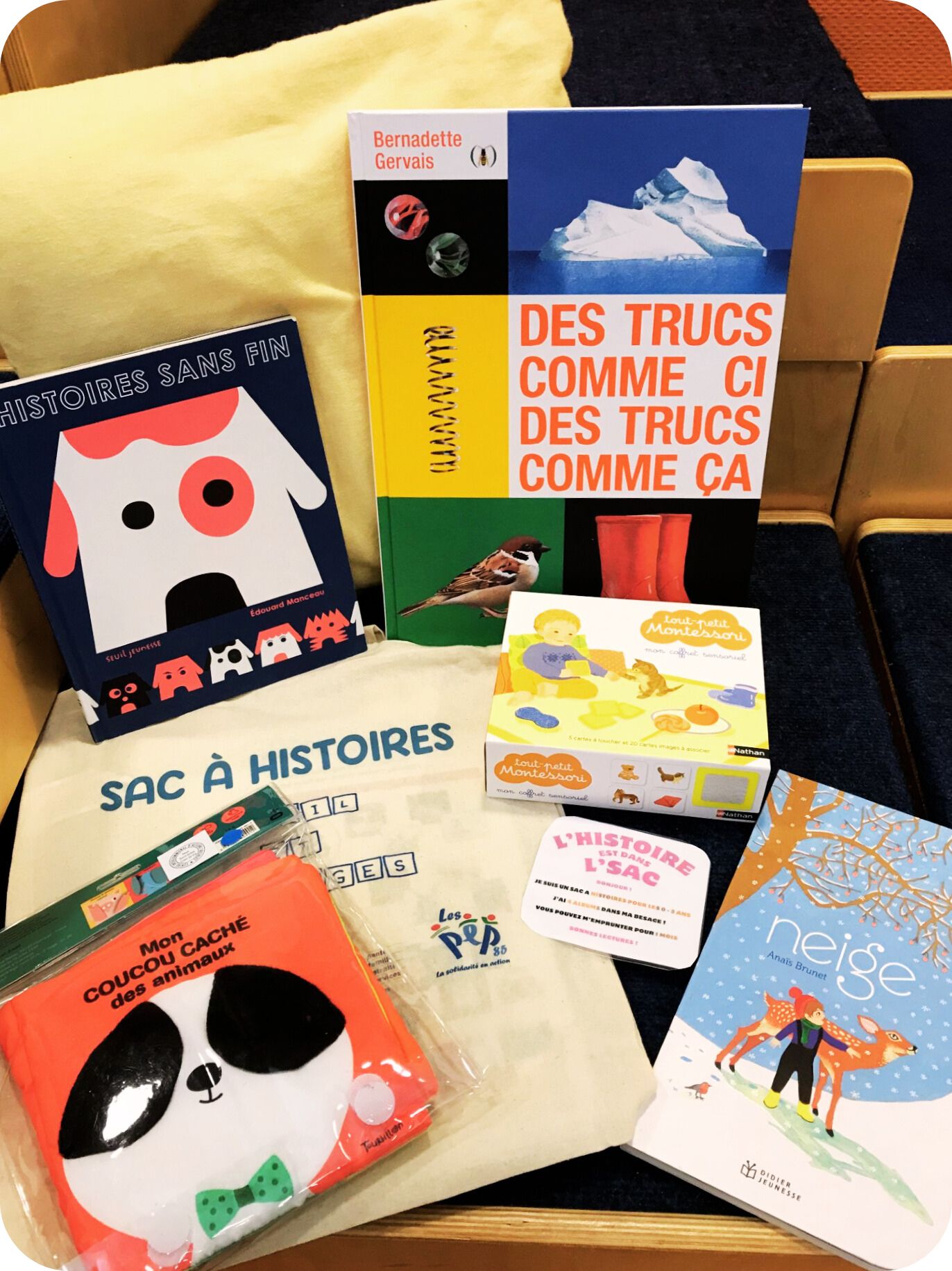 sac à histoires bébés lecteurs